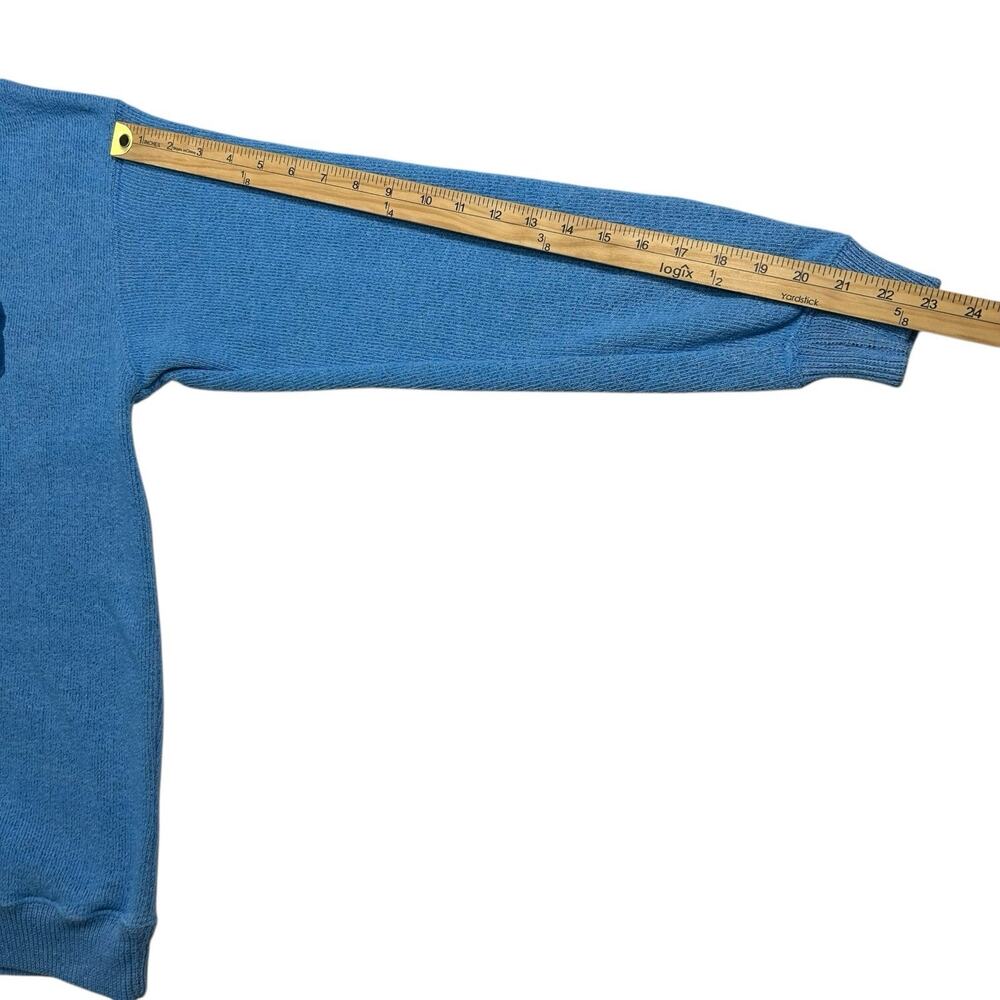 Comfortex Blue Tight-Knit Crew Neck Pullover Sweater Men's Size M Long Sleeve - Picture 8 of 8